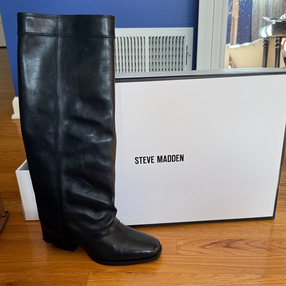 Steve Madden Black Heeled Boots